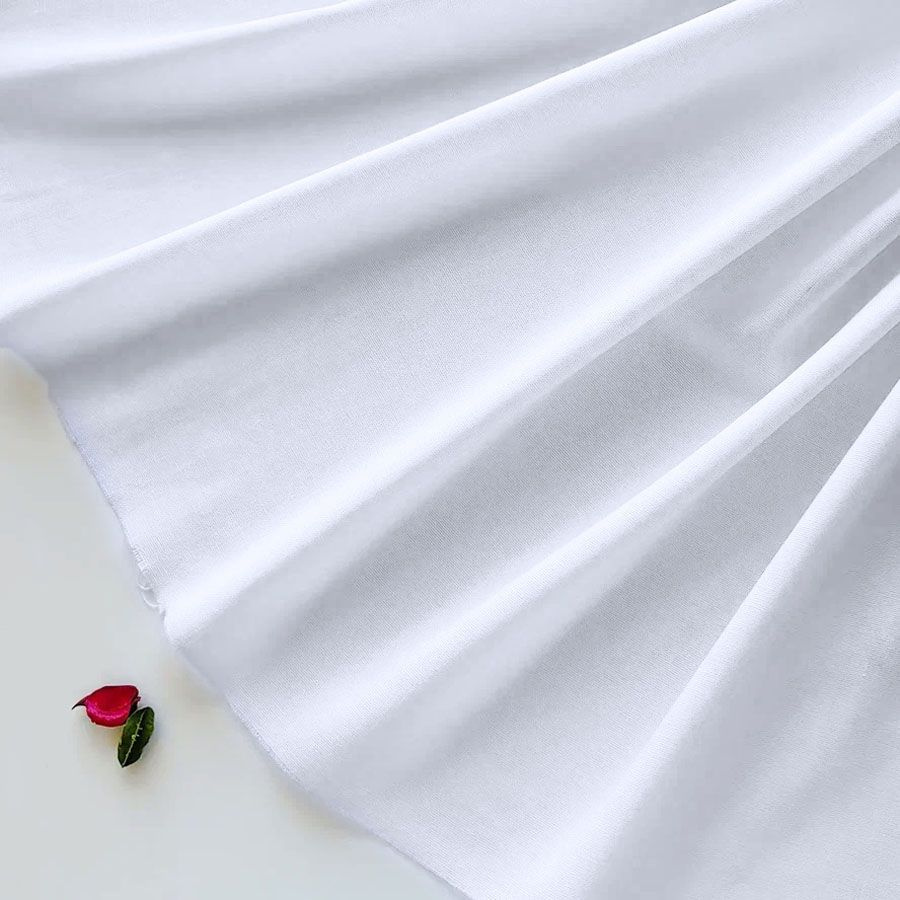 Ткань Лен Комфорт 3 м для шитья платья, юбки, рубашки, костюма, умягченный лён с вискозой и хлопком белого #1