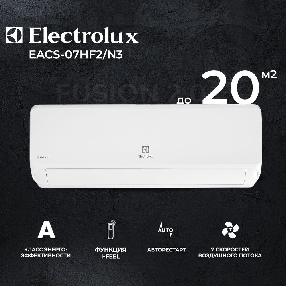 Сплит-система Electrolux Fusion 2.0 EACS-07HF2/N3 для помещения до 20 кв.м.  #1