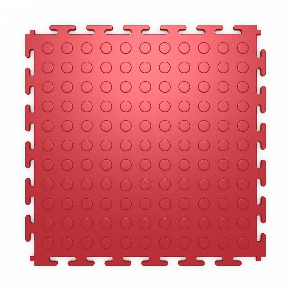 Плитка ПВХ модульная на пол 25х25 см LT mini red Coin PVC #1