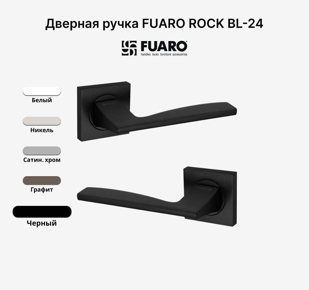 Ручка дверная FUARO ROCK BL-24 Черный #1