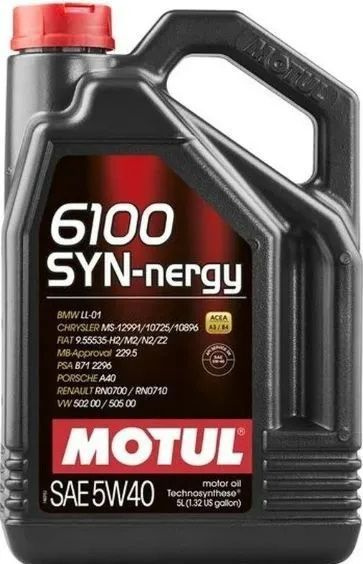 MOTUL 6100 SYN-NERGY 5W-40 Масло моторное, Синтетическое, 5 л #1