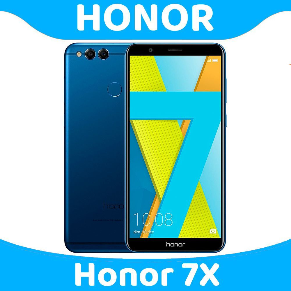 Honor Смартфон 7X 4/128 ГБ, синий #1