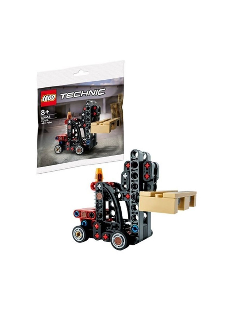 30655 Конструктор LEGO Polybag Technic Forklift with Pallet Вилочный погрузчик с поддоном 78 деталей #1