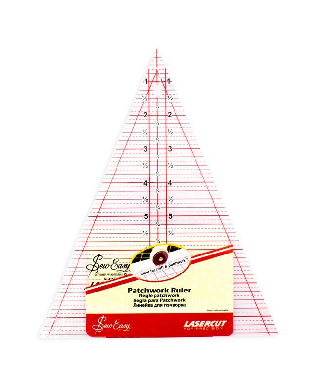 Линейка-треугольник с углом 45*, градация в дюймах, размер 8 1/2" x 7", 21.59 х 17.78 см.  #1