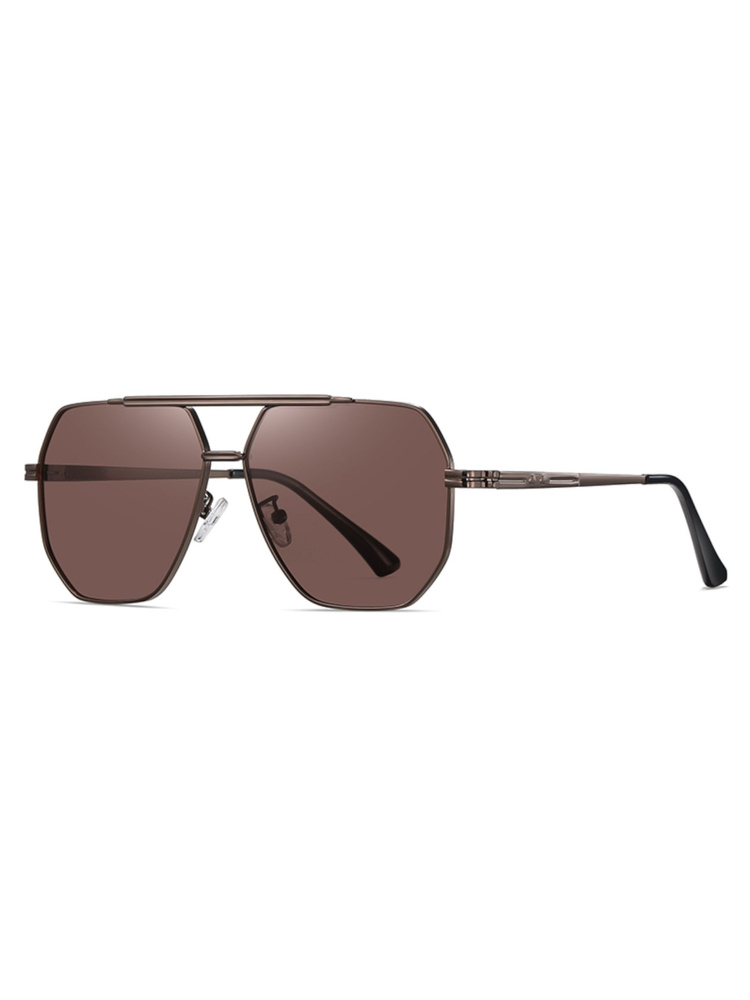 Солнцезащитные очки авиаторы DORIZORI унисекс на любой тип лица JS8548 Brown модель 31 цвет 4  #1