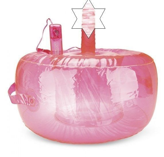 Розовая надувная подушка для секса в вибратором Розовый Lux Fetish  #1