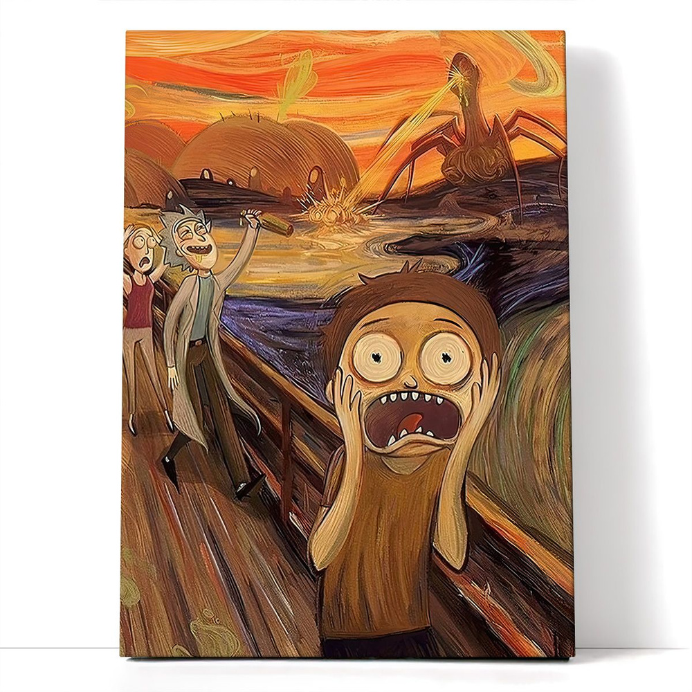 Арт-сити Картина "Интерьерная картина на холсте/Рик и Морти, крик, Rick and Morty", 40 х 30 см  #1