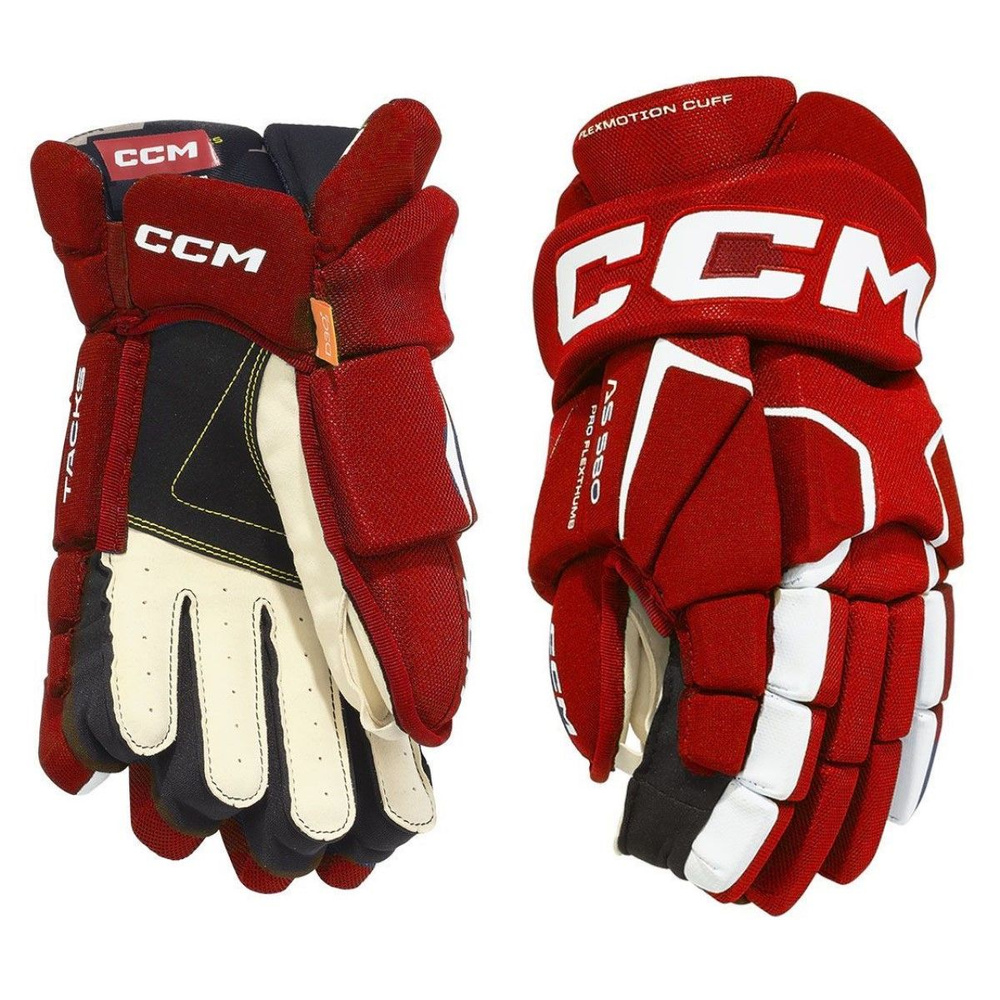 Перчатки CCM TACKS AS 580 SR (RED/WHT 14") #1