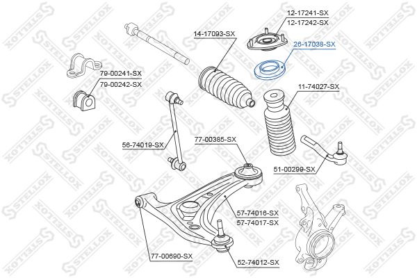 26-17038-SX_подшипник опоры амортизатора Nissan Micra K12 03> #1