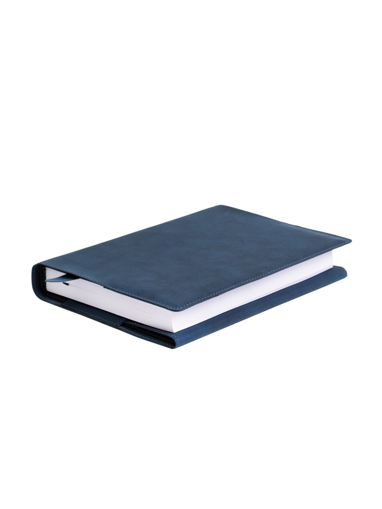 Обложка для книг и ежедневников с закладкой, универсальная, размер M, ArtLez экокожа нубук цвет синий #1