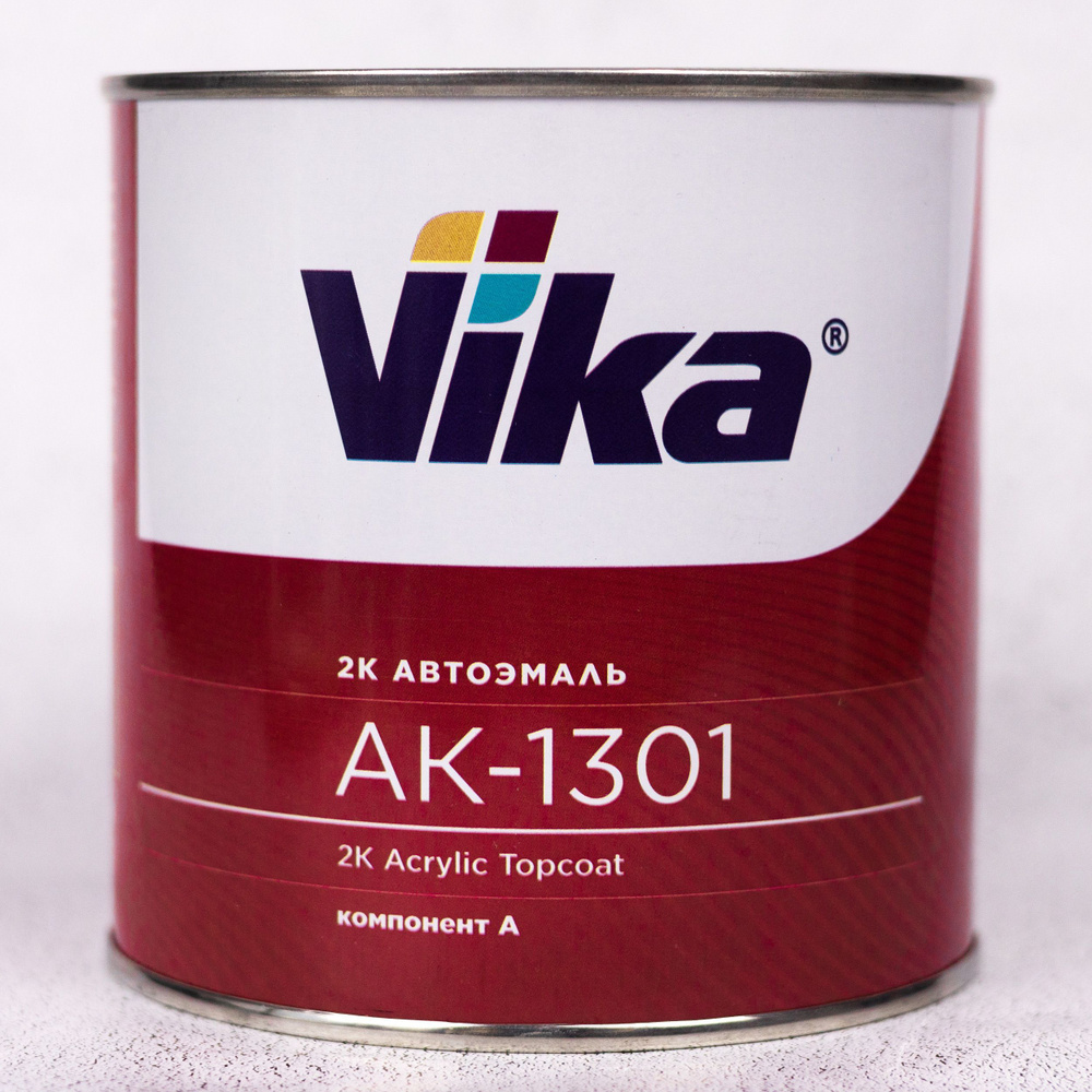 Автоэмаль акриловая 850 г VIKA 2К, Красная 1015 / Краска для авто (компонент А) АК-1301 / Эмаль акрил-уретановая #1