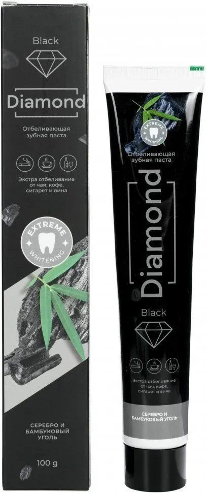 Diamond Отбеливающая зубная паста "Black diamond" 100 г #1