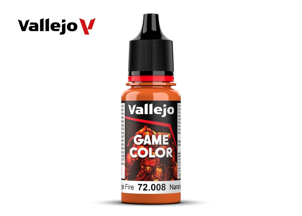 Краска Vallejo 72008 Game Color Orange Fire (Оранжевый огненный) #1