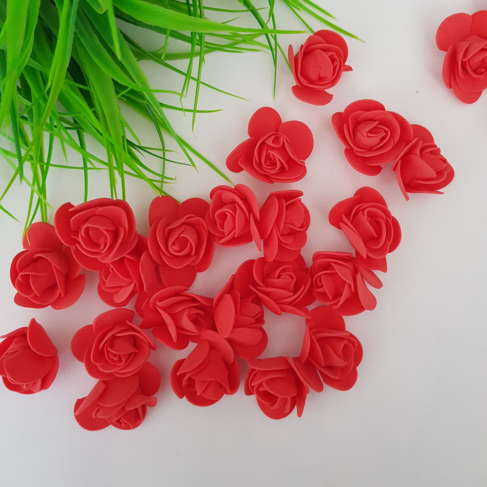 Розы из фоамирана, 45 штук, красные #1