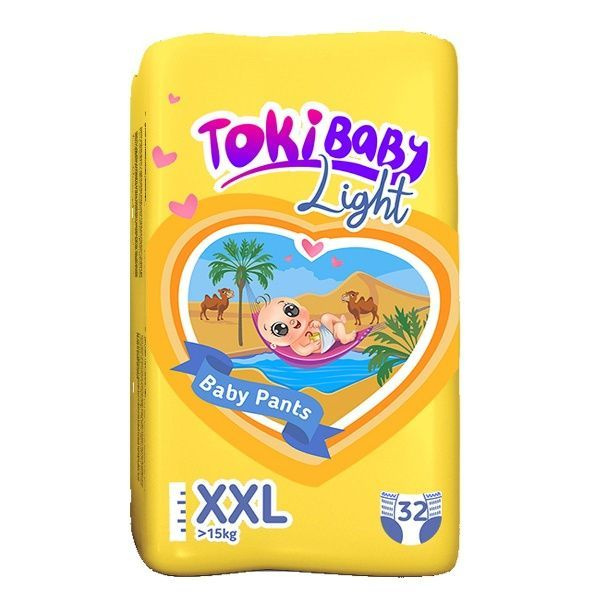 Подгузники-трусики TokiBABY Light детские, размер XXL, 32шт #1