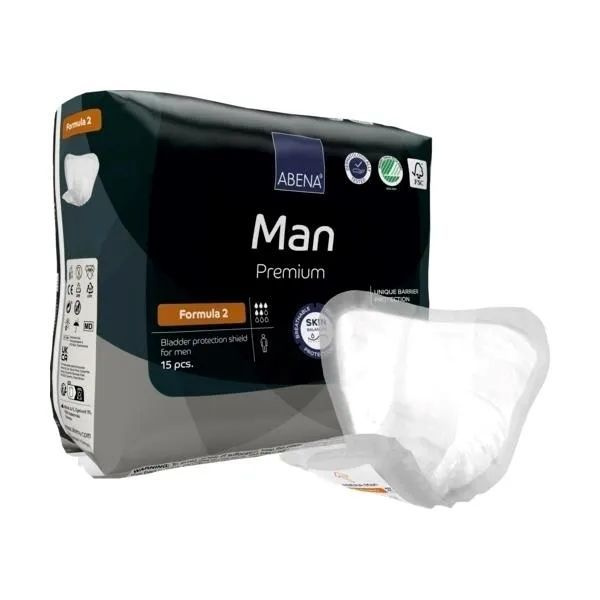 Прокладки мужские урологические Abena man Formula 2, 15 шт, прокладки мужские ночные, гиппоаллергенные #1