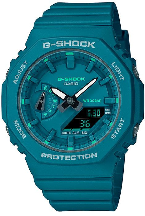 Противоударные женские наручные часы Casio G-Shock GMA-S2100GA-3A с подсветкой, будильником и секундомером #1