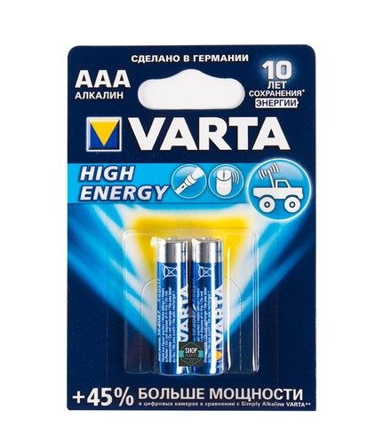 Varta Батарейка AAA, Щелочной тип, 1,5 В, 2 шт #1
