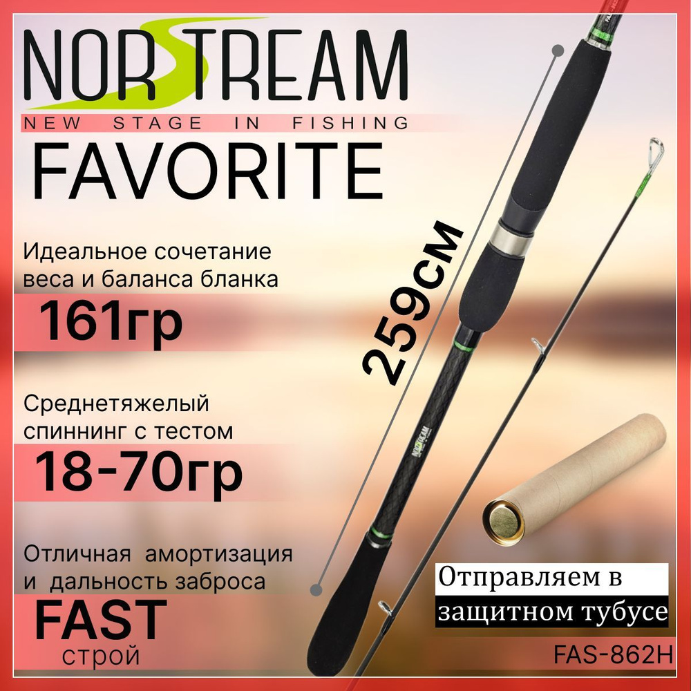 Спиннинг Norstream FAVORITE JIG 2023 862H 18-70гр #1