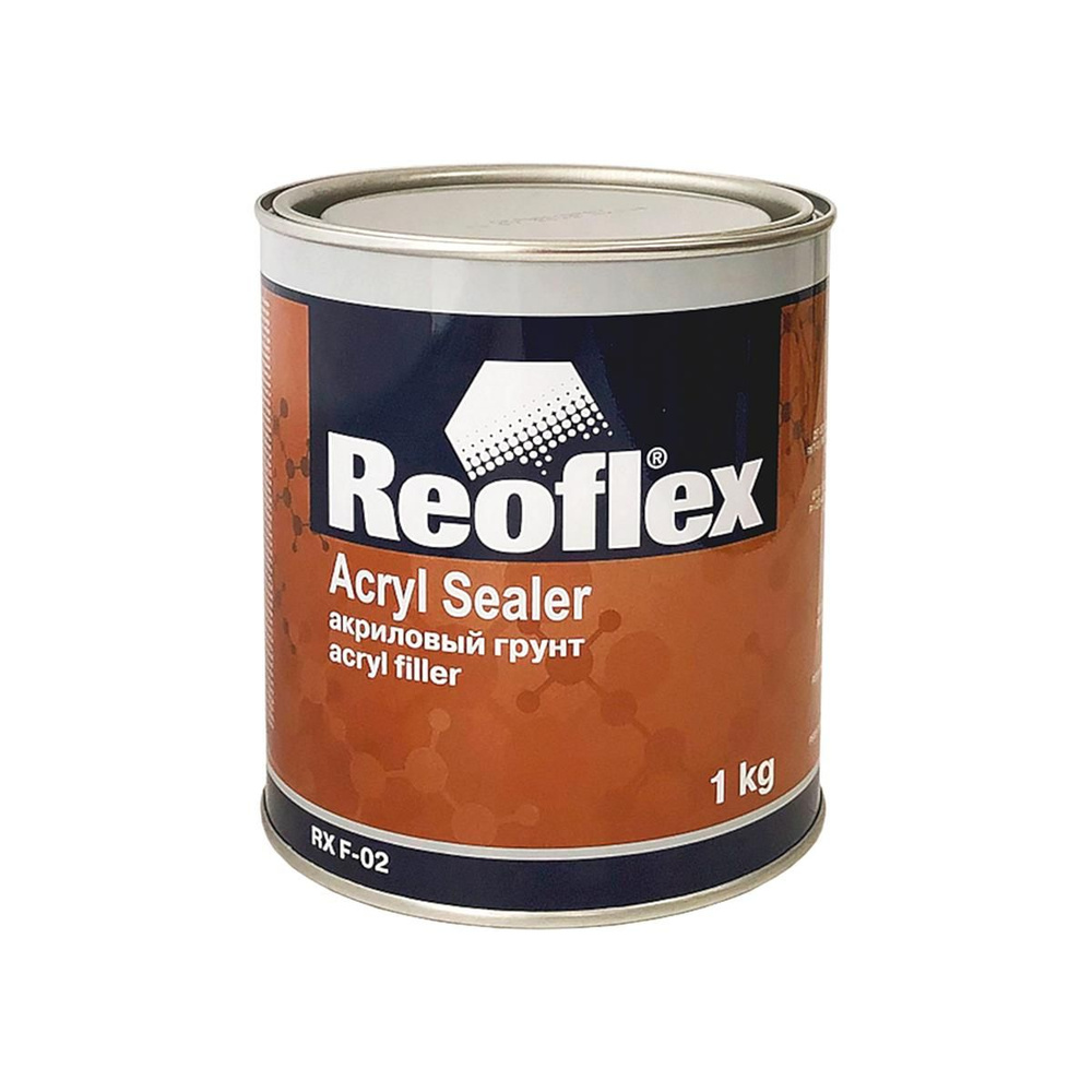 Акриловый автомобильный выравнивающий грунт наполнитель реофлекс Reoflex RX F-02 1K Acryl Sealer серый #1