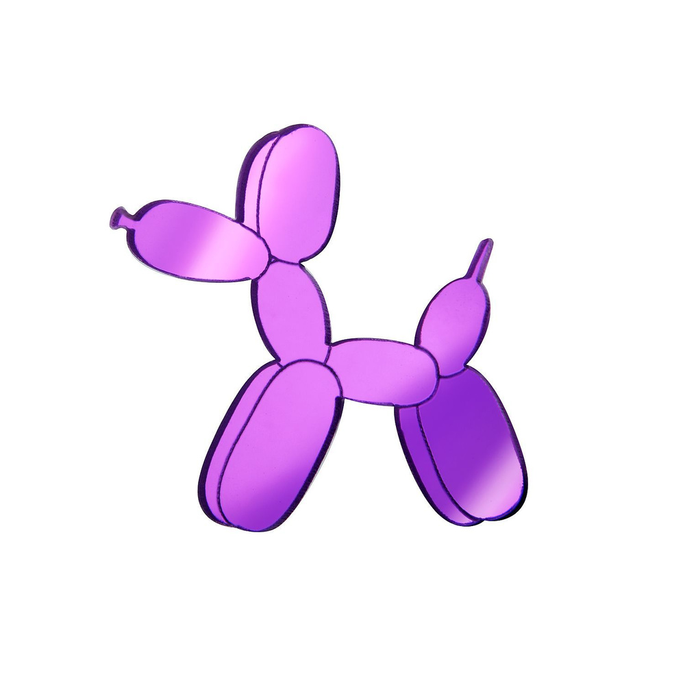 Брошь Собака из шариков фиолетовая #1