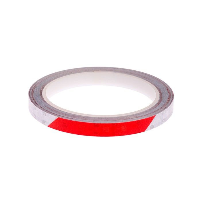 Светоотражающая лента, самоклеящаяся, красно-белая, 1 см х 8 м  #1