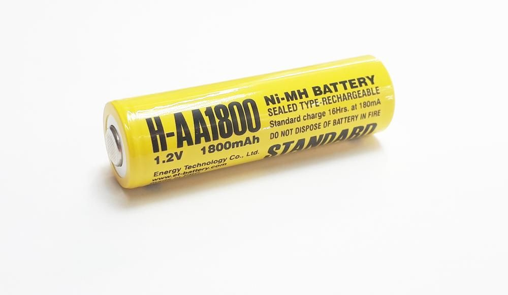 Аккумулятор Energy Technology AA OEM Standart H-AA1800 1.2v 1800mAh Ni-Mh (без пластин) , 1шт.  #1