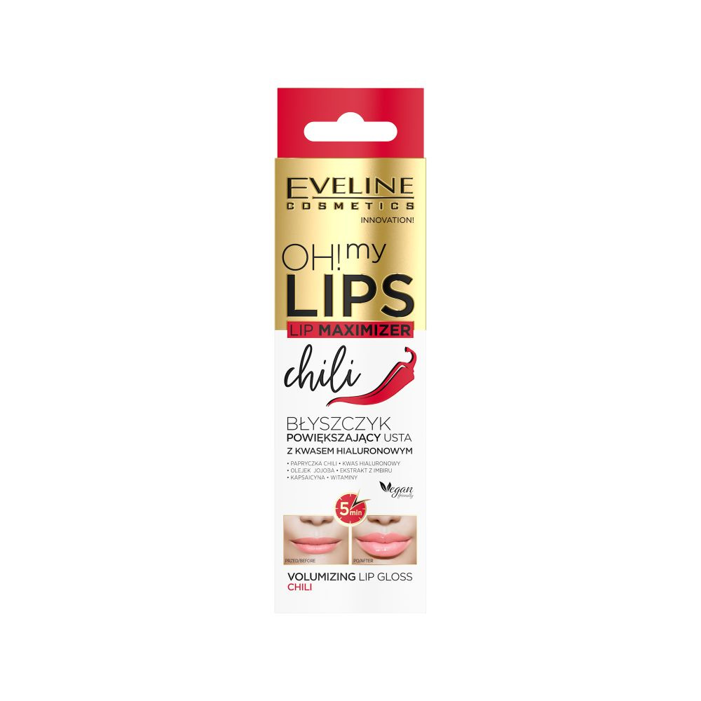 EVELINE Блеск для увеличения объёма губ Чили Lip Maximizer 4,5 мл #1