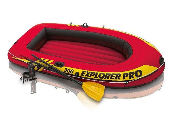 Надувная лодка INTEX 58358 Explorer Pro-300-Set 244*117*36 см, насос и весла, трехместная  #1