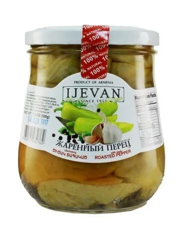 Перец жареный с чесноком IJEVAN, 500г. Иджеван #1