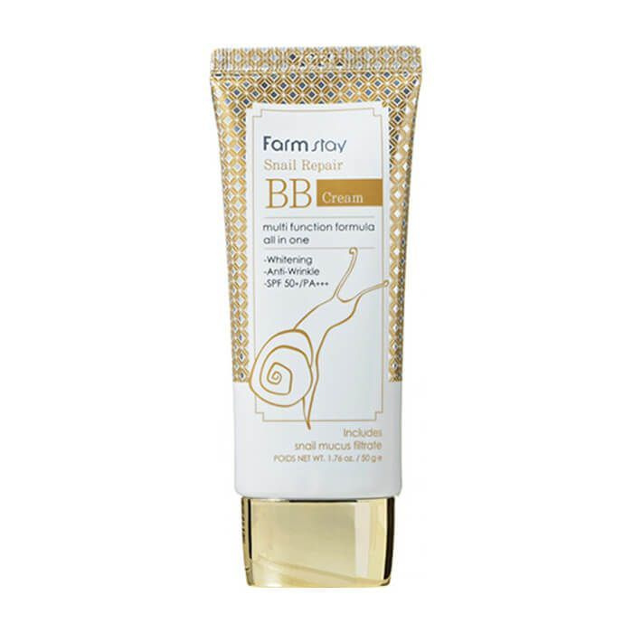 Восстанавливающий ВВ-крем для лица с улиточным муцином FarmStay Snail Repair BB Cream SPF50+/PA+++ 50г #1