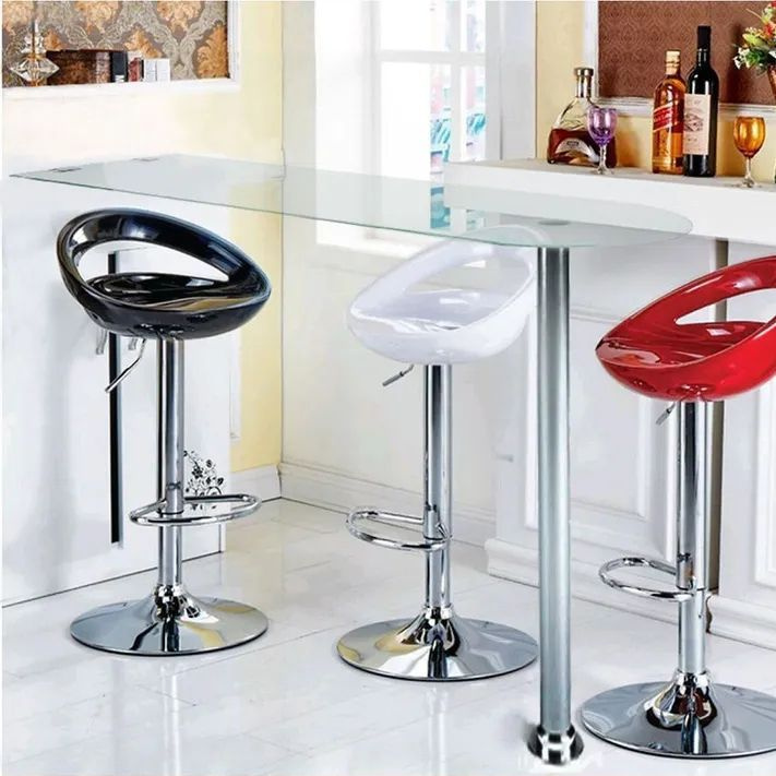 Барная стойка стол для кухни стеклянная (прозрачное стекло), крепление к стене, 130*40 см, h. 110 см #1