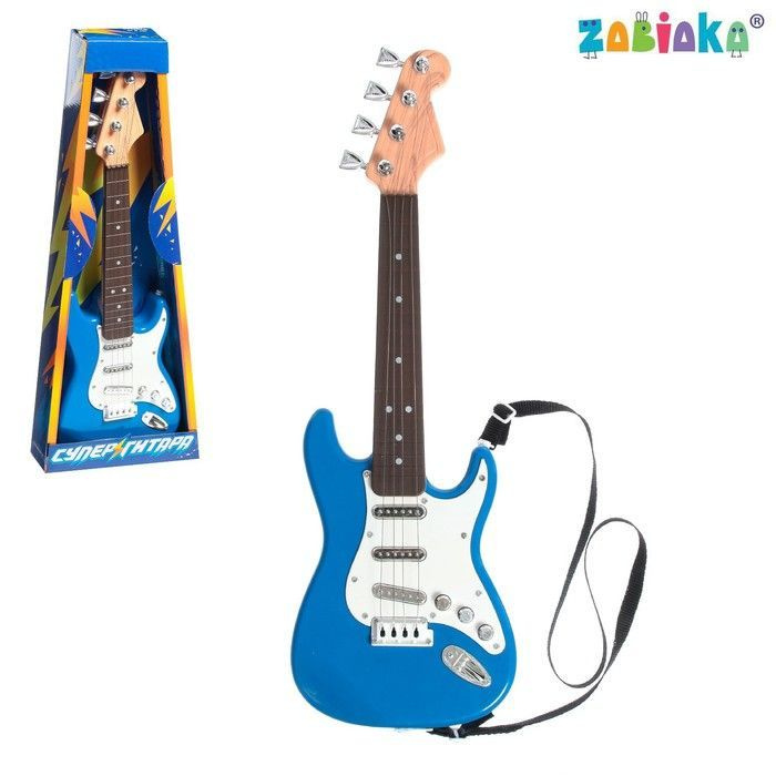 Игрушка музыкальная "Гитара рокер", звуковые эффекты, цвет синий / 7829842  #1