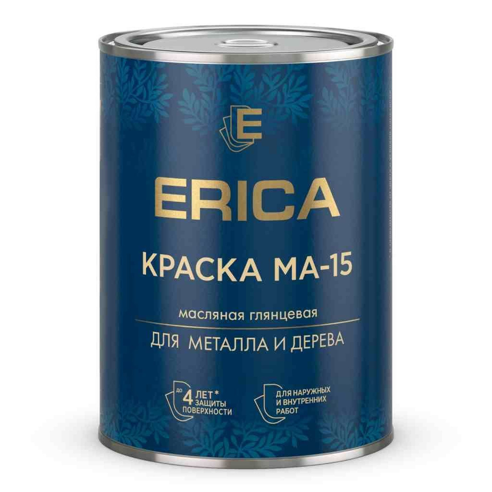 Краска Erica, МА-15, масляная, универсальная, глянцевая, бирюзовая, 0.8 кг  #1