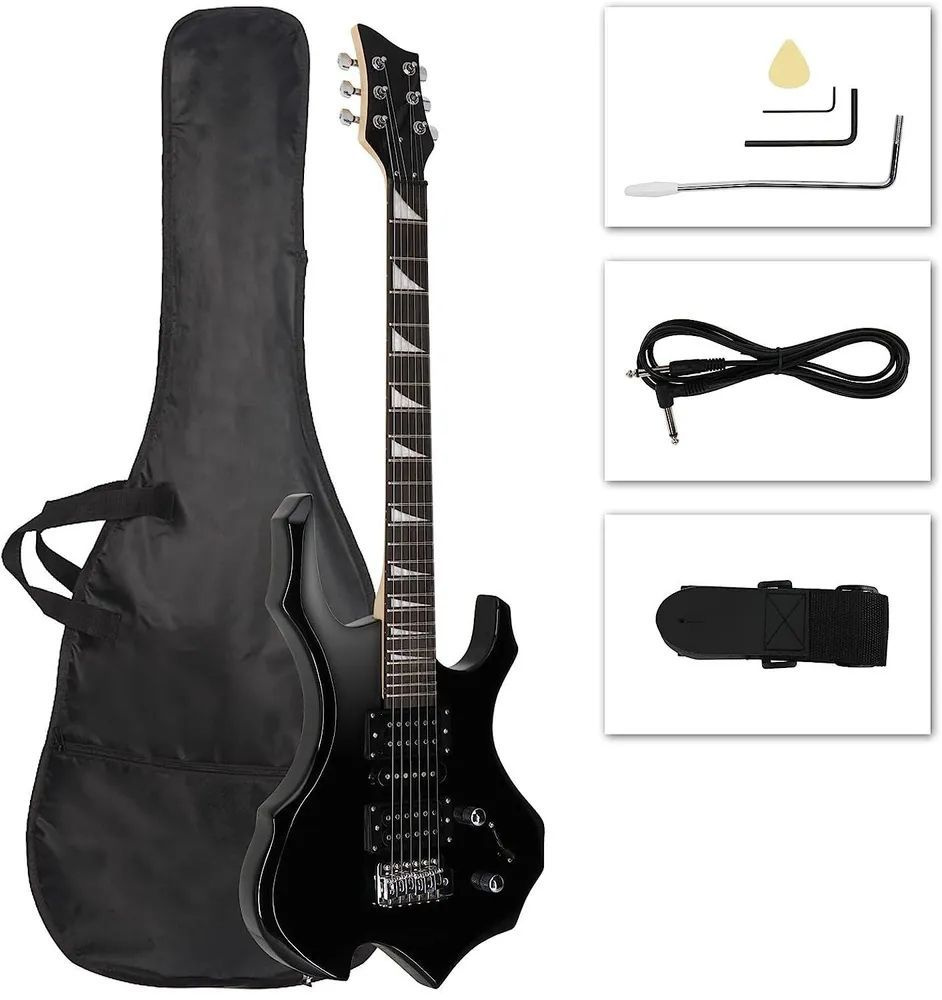 IRIN Электрогитара для начинающих zenjith, Черный - купить с доставкой ...