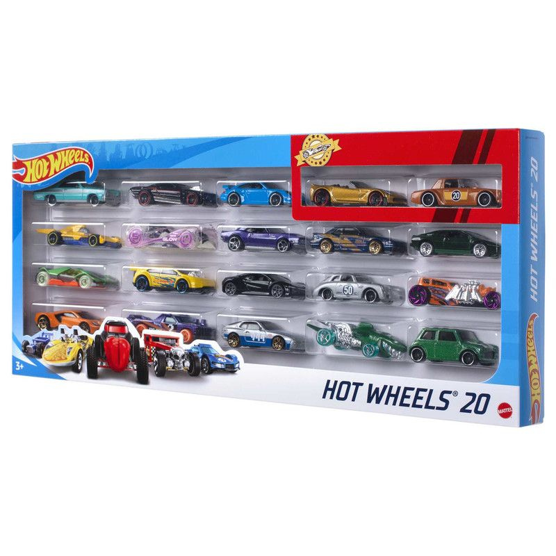 Набор из 20 игрушечных машинок Hot Wheels, масштаб 1:64 (в ассортименте 6 видов, металлические), серия #1