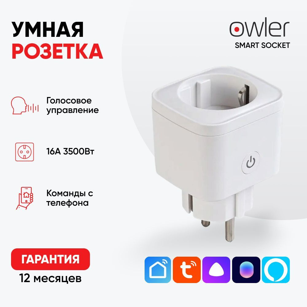 Умная розетка WiFi Owler Smart Socket (16А) #1