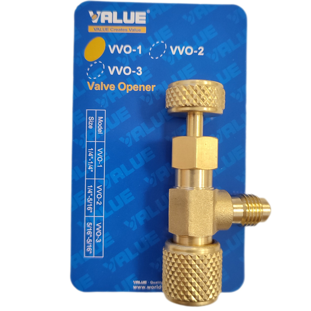 Сервисный вентиль быстросъемный Value VVO-01 (1/4" - 1/4" SAE), с нажимом на ниппель  #1