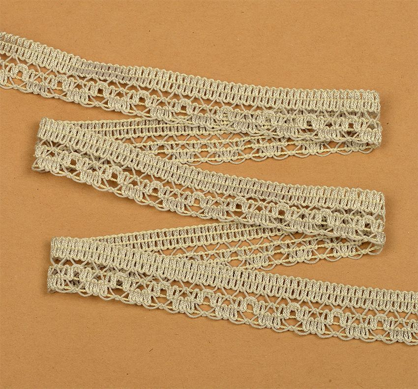 Тесьма вязаная 60065 шир.20мм цв.071 льняной уп.10м - купить с ...