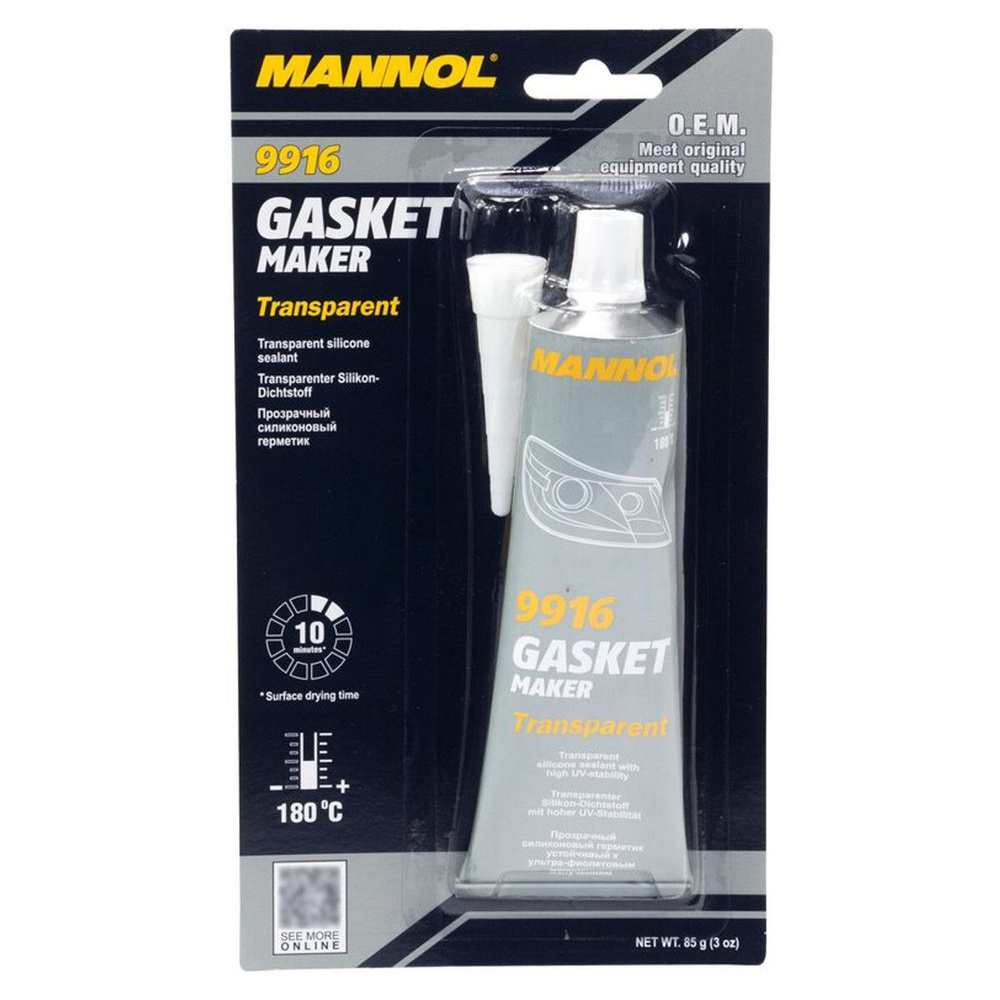 Герметик силиконовый прозрачный MANNOL 9916 Gasket Transparent, 1шт х 85г  #1