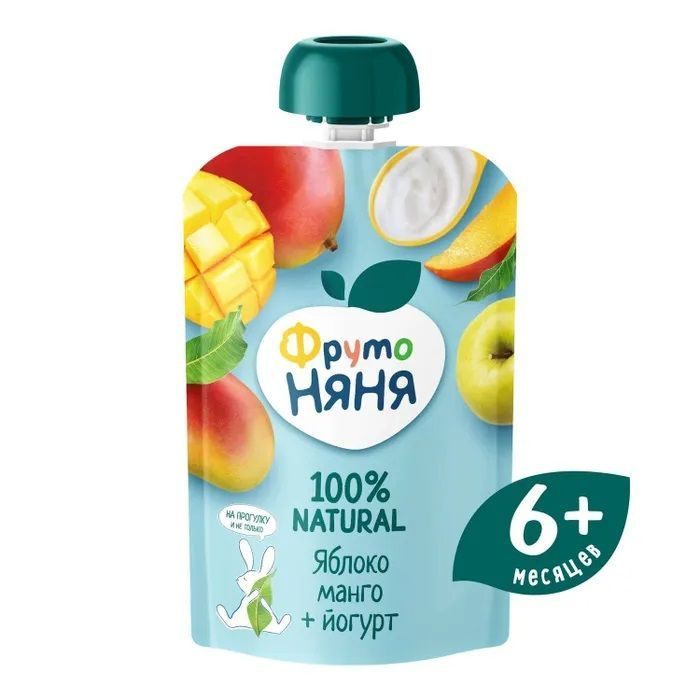 Пюре ФрутоНяня яблоко-манго с йогуртом (арт 43000251) с 6 месяцев 90г * 6 шт  #1