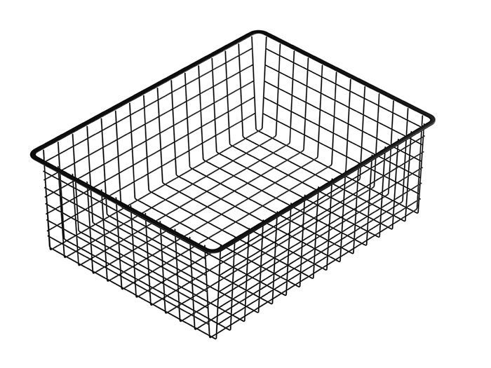 Корзина сетчатая 55,5х41х18,5см, черная #1