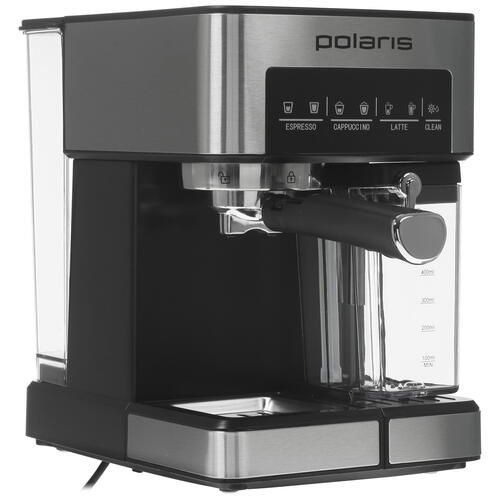Polaris Кофеварка рожковая Polaris PCM 1541E серый используемый кофе - молотый, 1350 Вт, 1.8 л, капучинатор #1