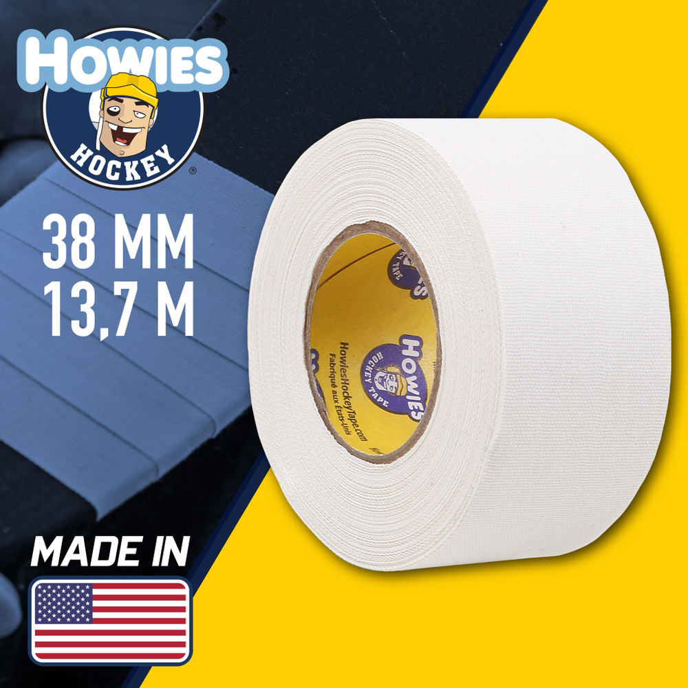 Лента хоккейная Howies 38мм х 13,7м белая #1