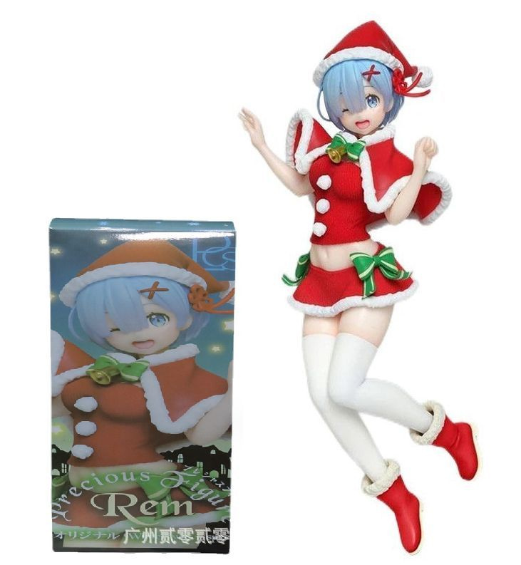 Фигурка Рем Жизнь с нуля в другом мире Аниме новогодний костюм / Re Zero Rem (23см)  #1