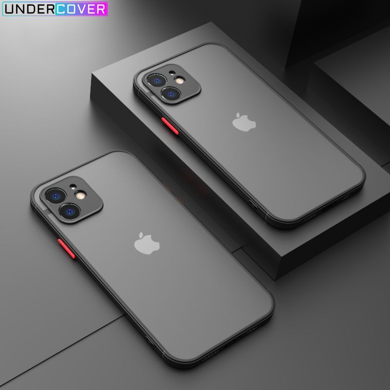 Чехол для iPhone 12 с защитой камеры, черный / Матовый чехол на Айфон 12 с покрытием Soft Touch  #1