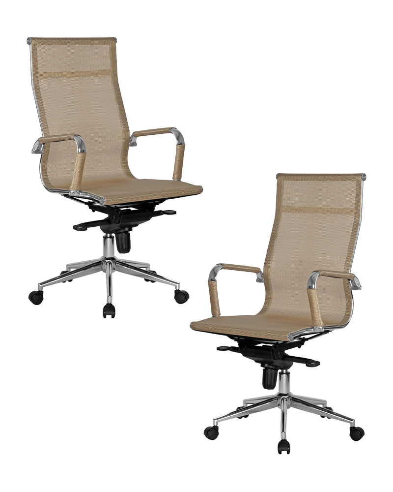 Набор 2 шт. Офисное кресло для персонала DOBRIN CARTER, LMR-111F, бежевый (22039)  #1