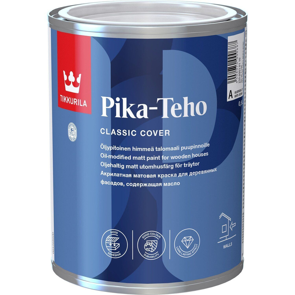 Краска Tikkurila pika teho_A Гладкая, Акрилатная, Матовое покрытие, белый -  купить в интернет-магазине OZON по выгодной цене (1216256394)