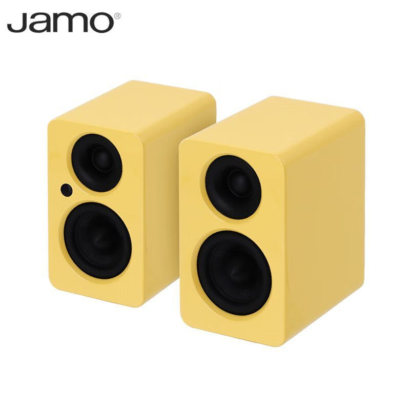 Стерео HIFI активный динамик jamo MINI Bluetooth 5.0 / USB интерфейс/Светло-желтый  #1