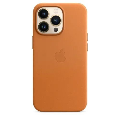 Кожаный чехол MagSafe для iPhone 14 Pro / с анимация / Leather Case with MagSafe / светло-коричневый #1